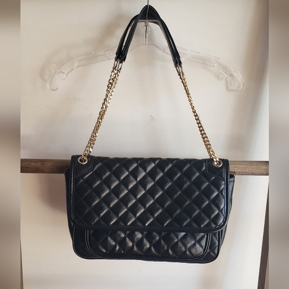 Quilted Chained Faux Leather Purse - Picture 1 of 13